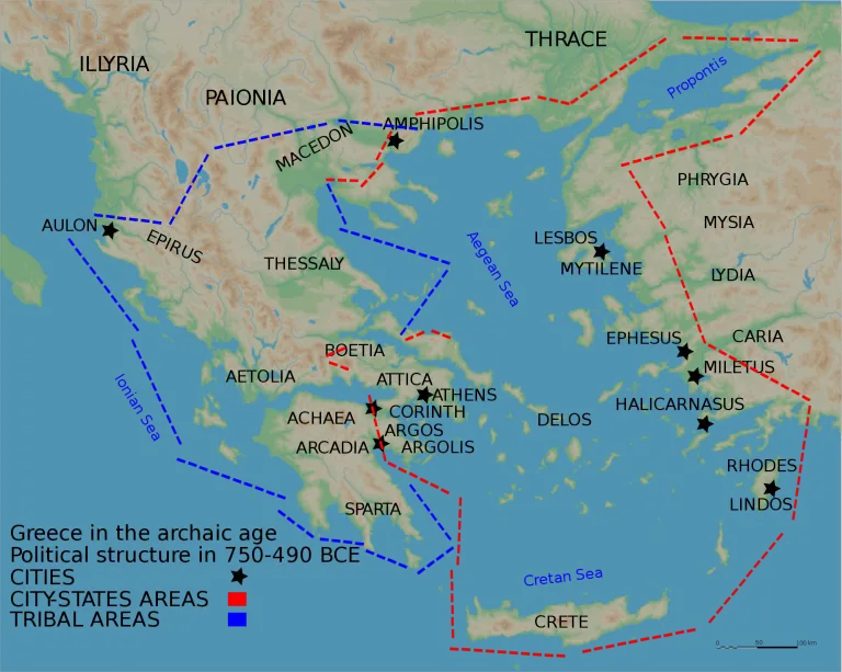 History Of Ancient Greece Fun Facts For Kids Savvy Leo   Ancient Greek Cities Regions 768x613 